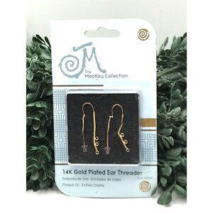 14K Gold Plated Ear Threader Earrings By The MacKay Collection